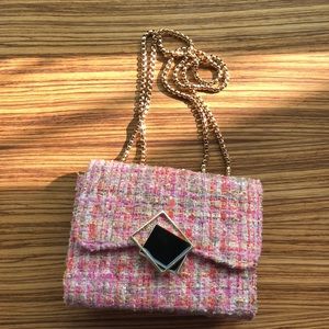 Beautiful pink with gold chain shoulder bag - new!